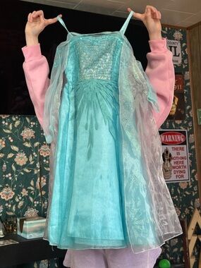 Disney Store FROZEN - ELSA- Aqua Shimmer Princess Dress Costume
